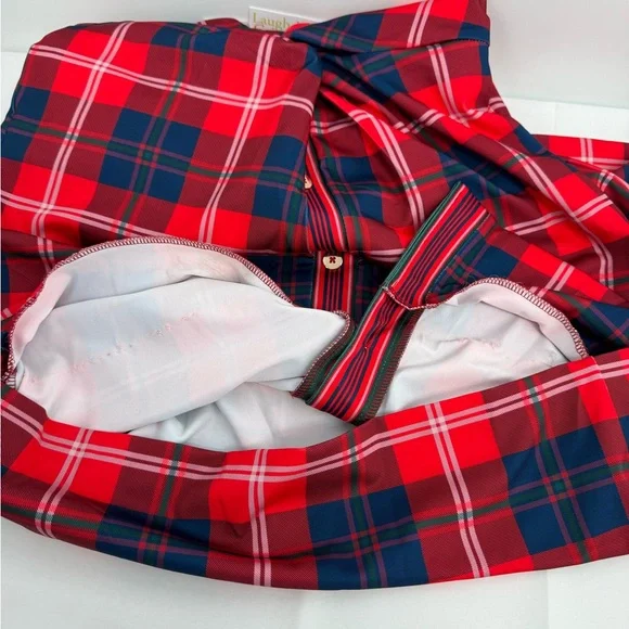 Gretchen Scott Designs Red and Blue Plaid Long Sleeve Dress - Picture 15 of 16